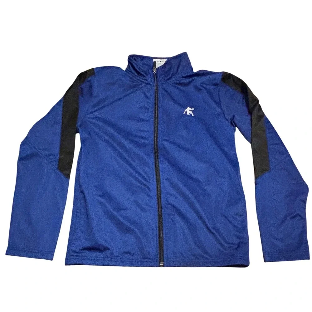 AND1 Boys Blue Black Track‎ Jacket Full Zip Athletic Size Large 10/12 ANB19BZS05